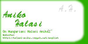 aniko halasi business card